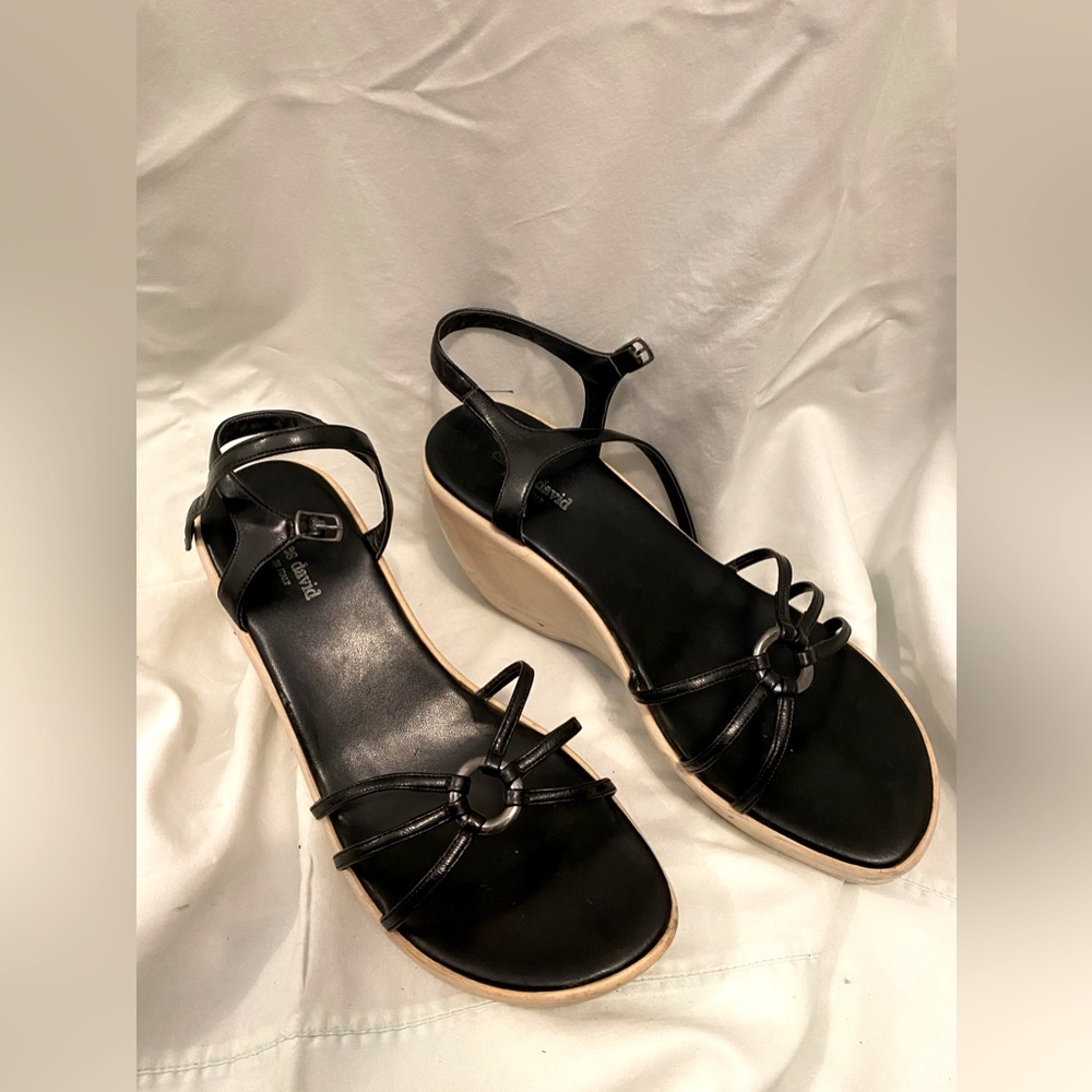 Charles David open toe strappy sandals.